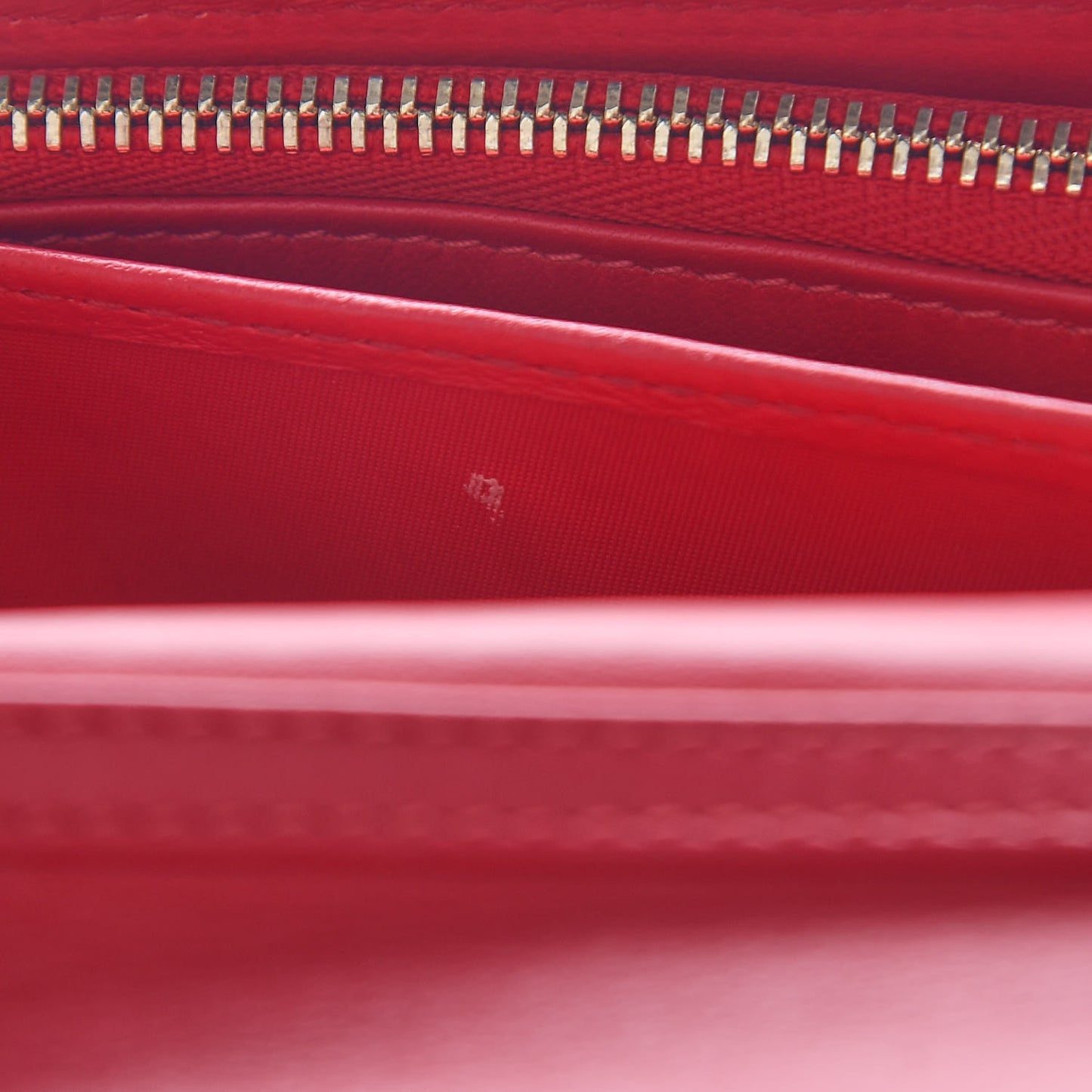 Patent Cannage Miss Dior Promenade Pouch Red