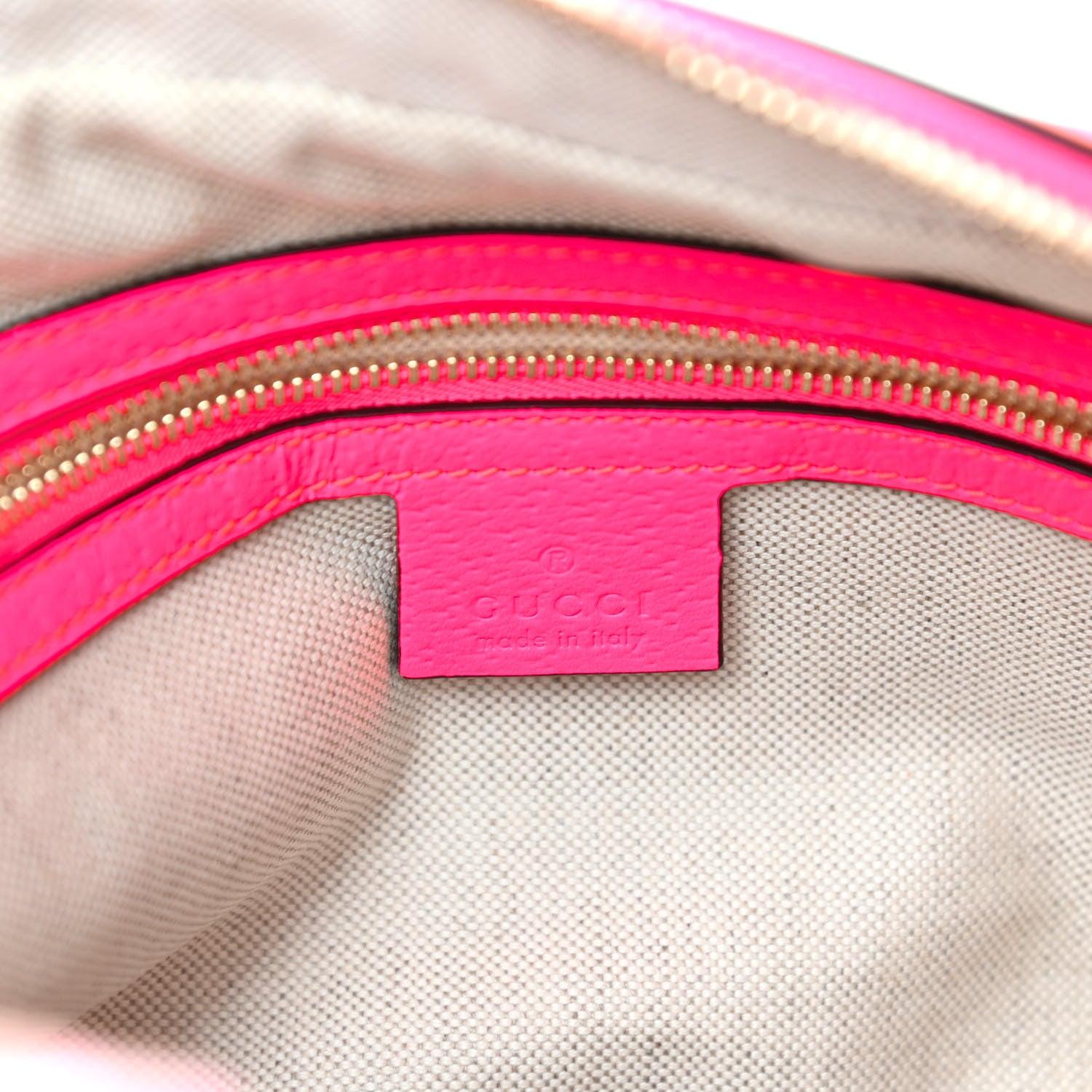 Gucci Canvas Flora Floral Shoulder Bag White Fuchsia Fluo 6 of 10