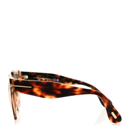 Tom Ford Acetate Phoebe Cat Eye Sunglasses TF939 Transparent Tortoise 3 of 9