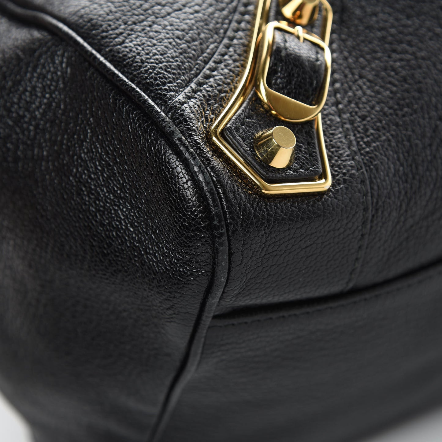 Chevre Gold Metallic Edge Hardware Velo Black