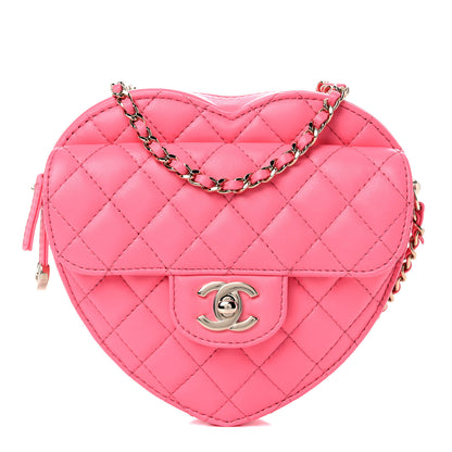 Chanel Lambskin Quilted CC In Love Heart Bag Pink 1 of 10