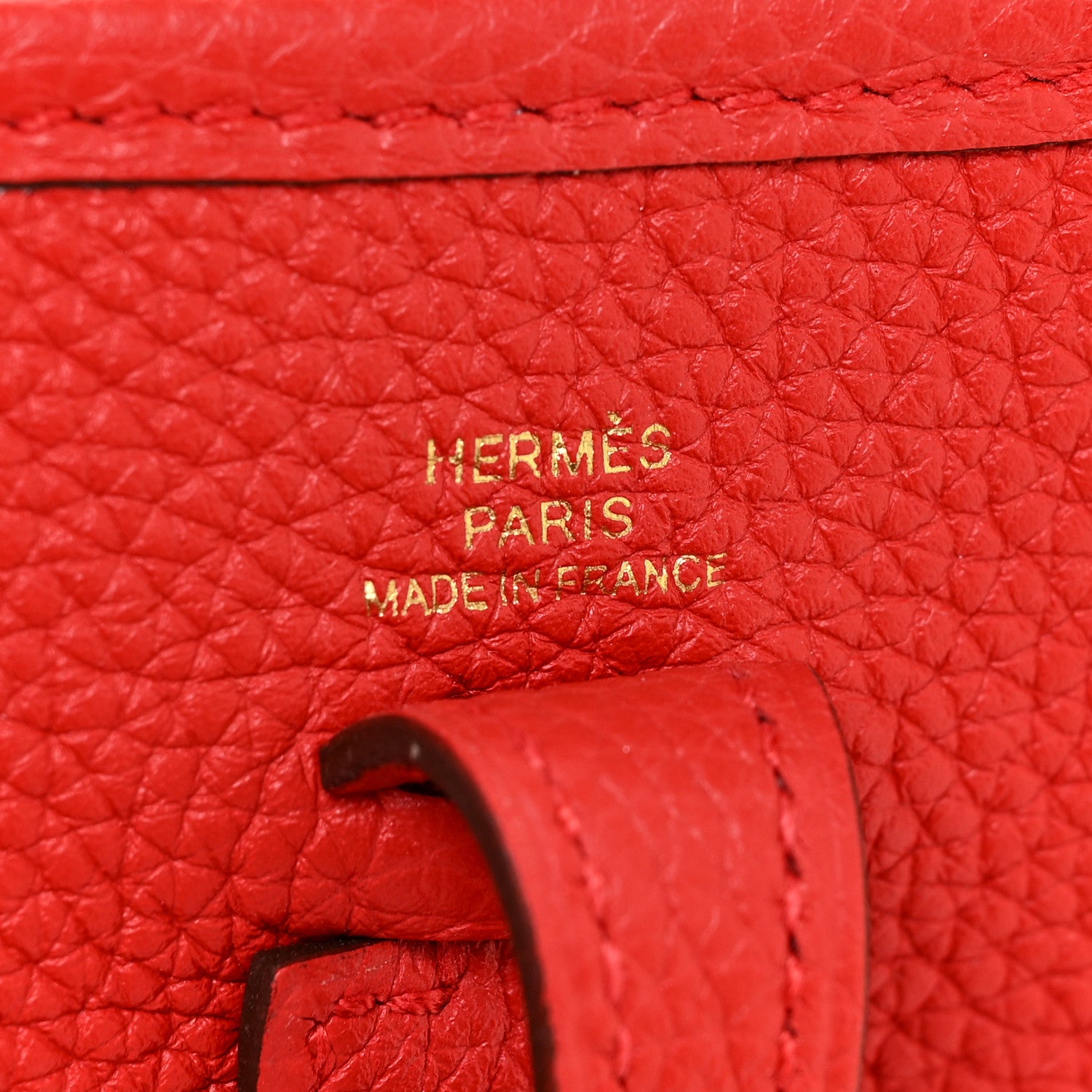 Hermes Taurillon Clemence Evelyne TPM Rouge De Coeur 6 of 10