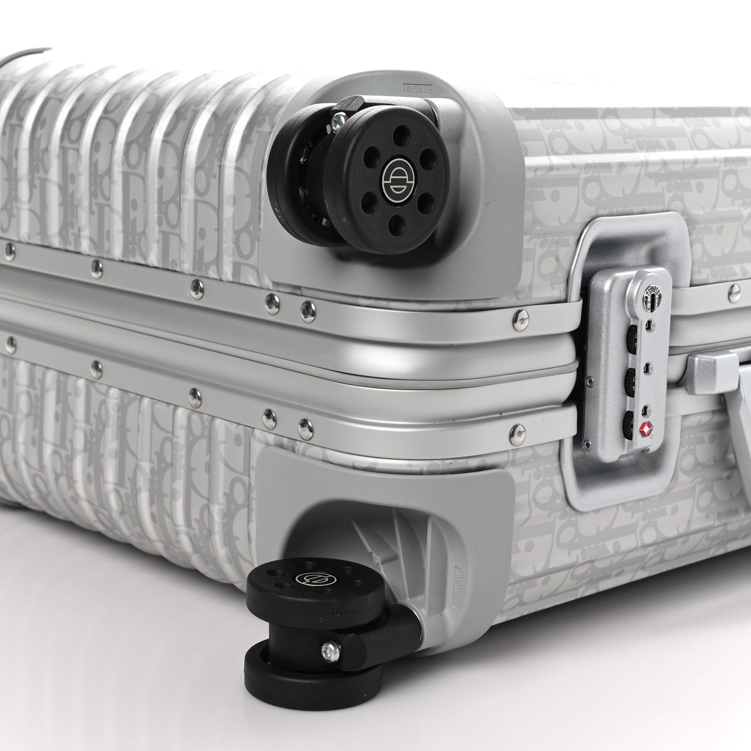 Christian Dior X RIMOWA Aluminum Gradient Cabin Luggage Silver 9 of 9