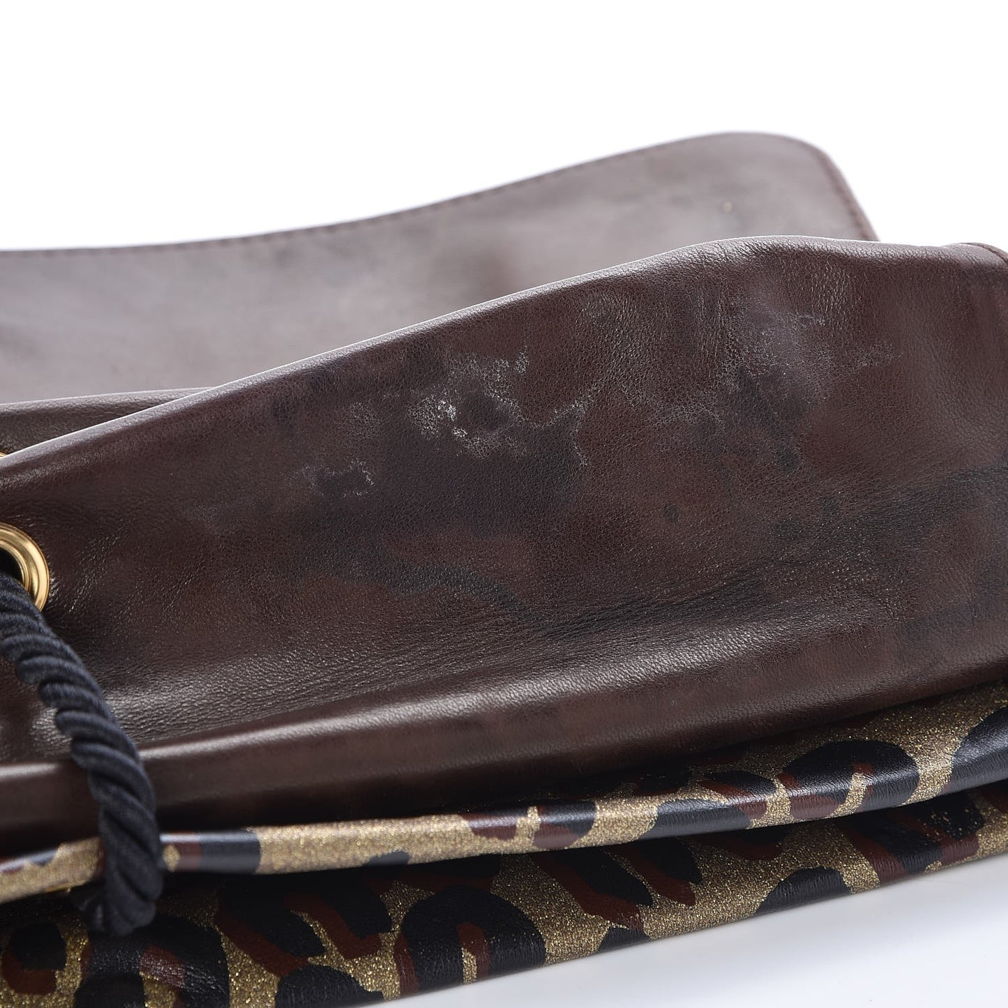 Leopard Nocturne African Queen Clutch Dore Gold
