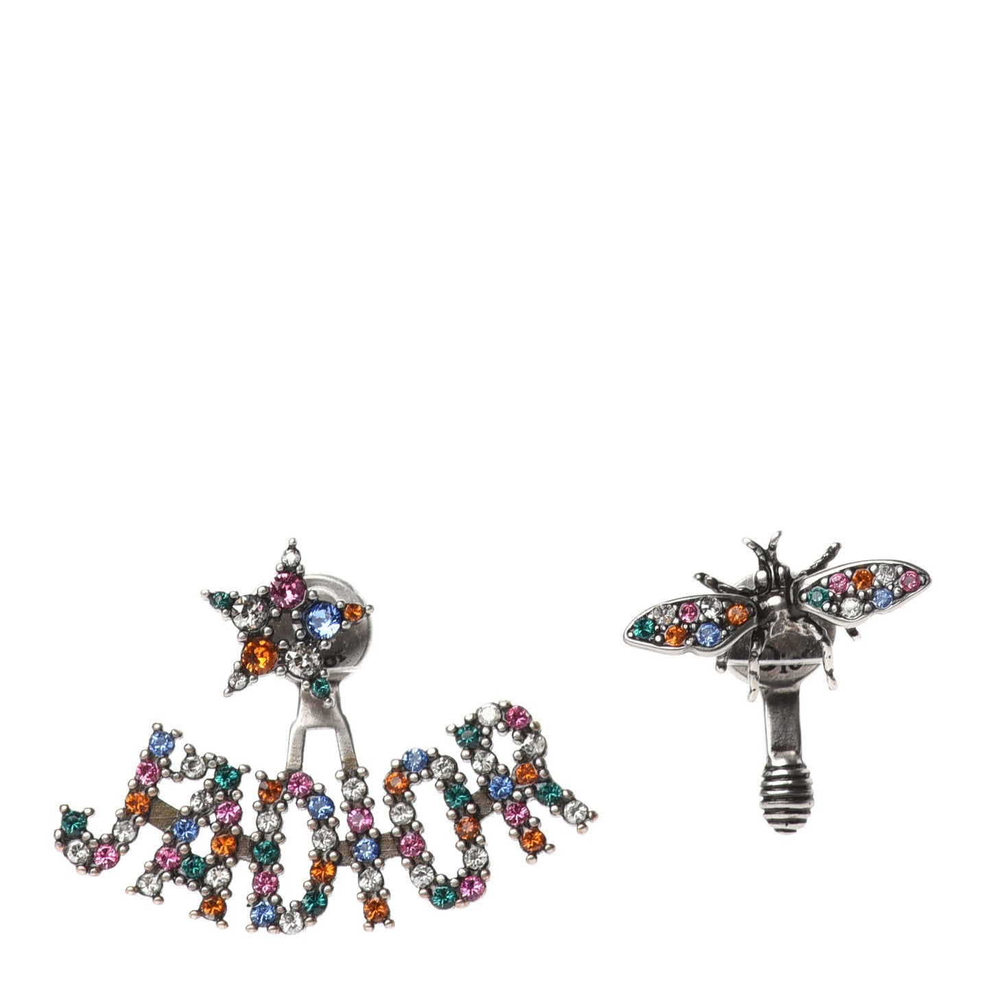Metal Crystal J'adior Earrings Aged Gold Multicolor