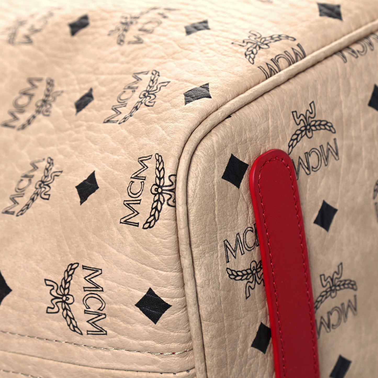Visetos Shopper Tote Beige Red