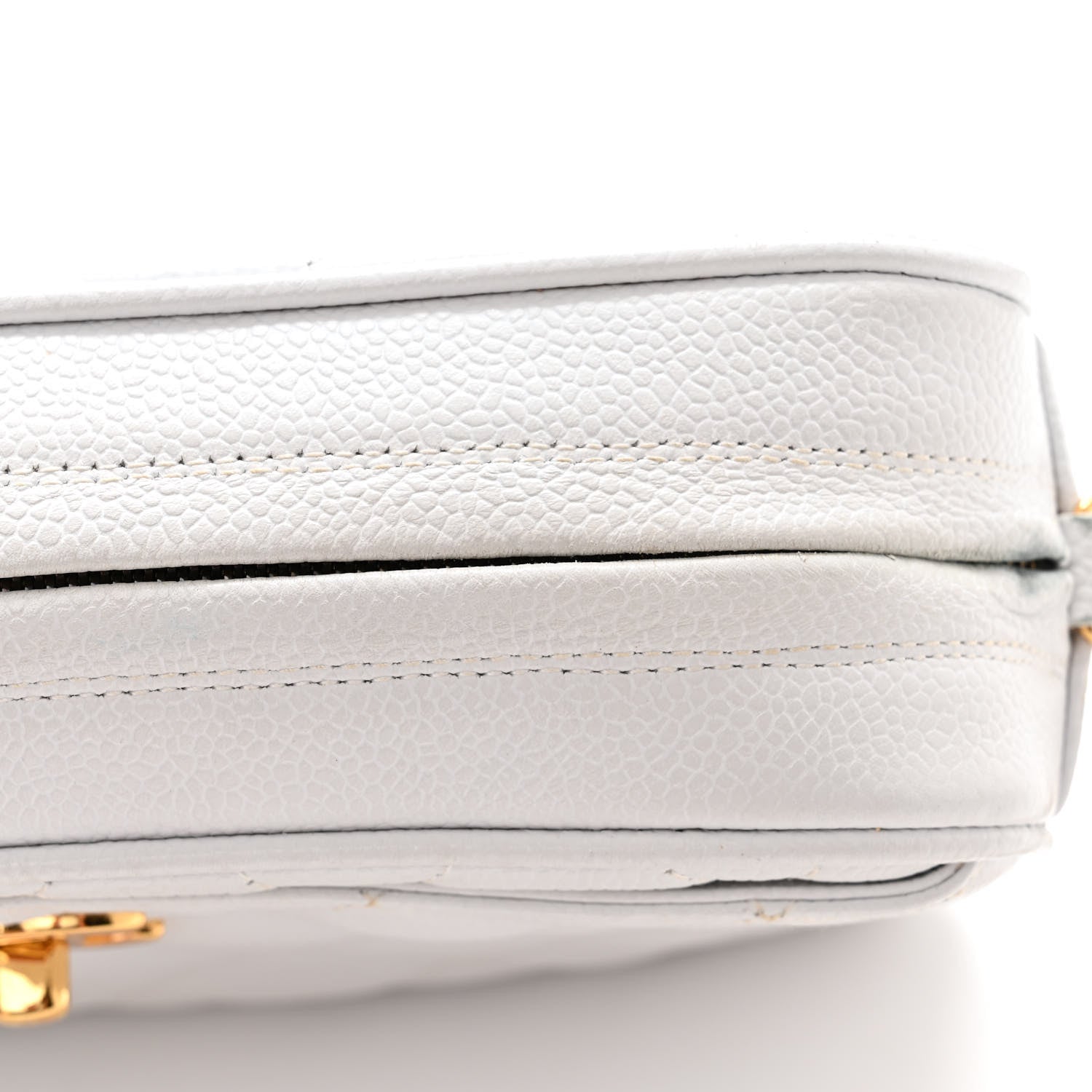 Chanel Caviar Quilted Camera Case White 15 of 15