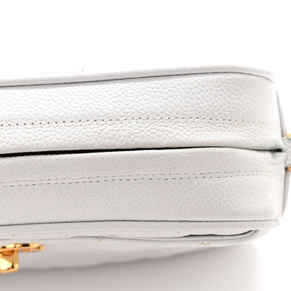 Chanel Caviar Quilted Camera Case White 15 of 15