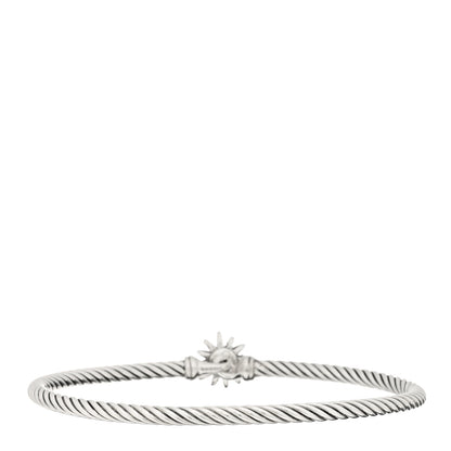 David Yurman Sterling Silver Diamond Starburst Bracelet 2 of 3