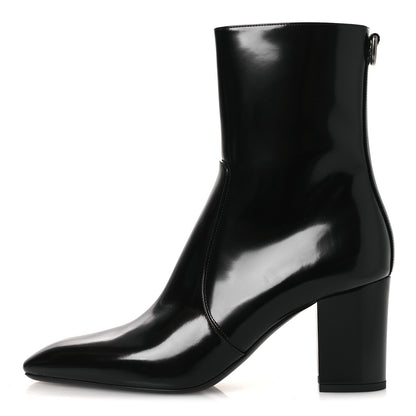Saint Laurent Vitello Marilyn Betty 70 Ankle Zip Boots 38.5 Black 1 of 10