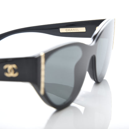 Chanel Acetate Cat Eye Sunglasses 6054 Black 5 of 8
