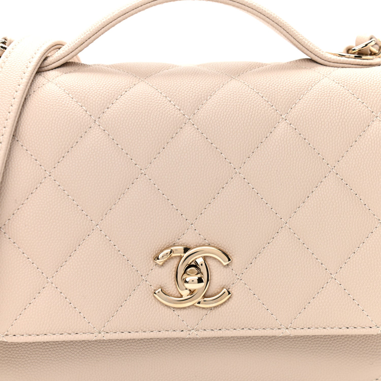 Chanel Caviar Quilted Medium Business Affinity Flap Beige 8 of 10