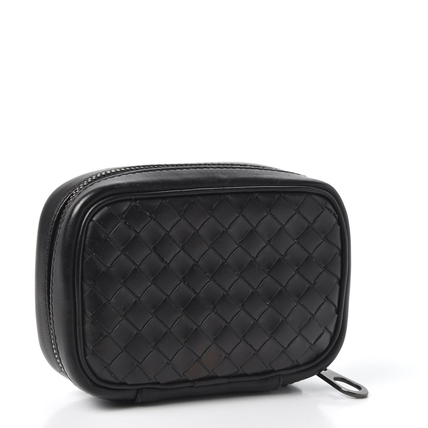 Calfskin Intrecciato Travel Case Black