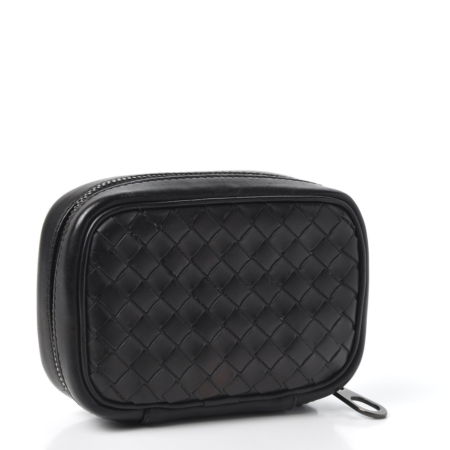 Bottega Veneta Calfskin Intrecciato Travel Case Black 2 of 8