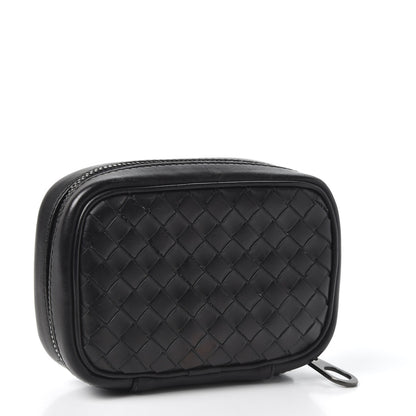 Bottega Veneta Calfskin Intrecciato Travel Case Black 2 of 8