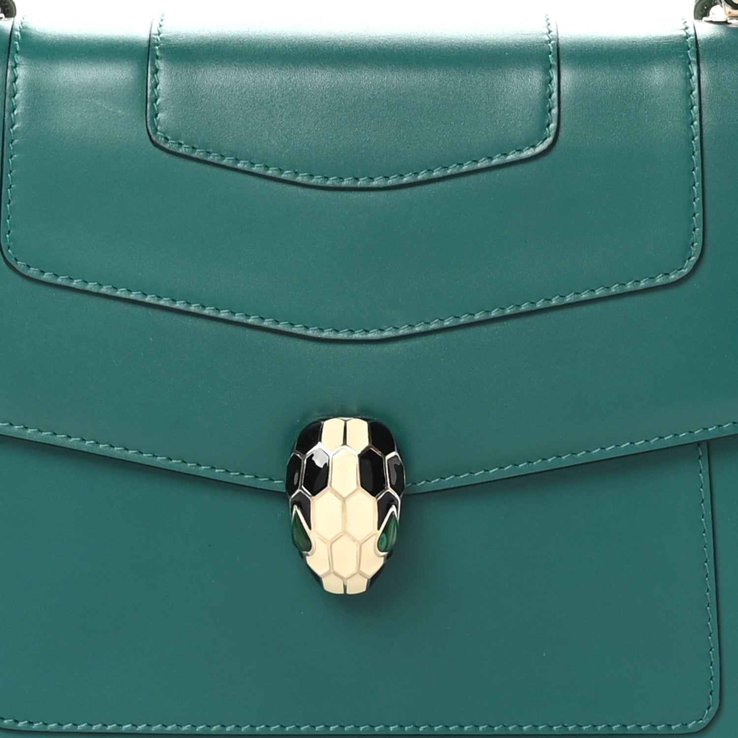 Bulgari Calfskin Serpenti Forever Top Handle Emerald Green 8 of 10