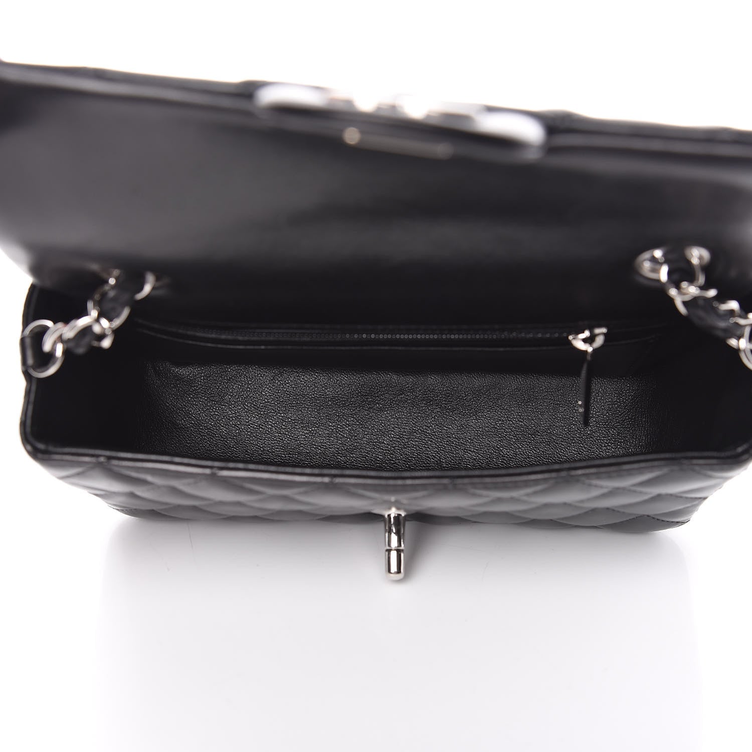 Chanel Lambskin Quilted Mini Rectangular Flap Black 5 of 13