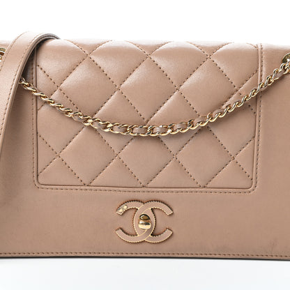 Chanel Sheepskin Quilted Vintage Mademoiselle Flap Beige 8 of 10