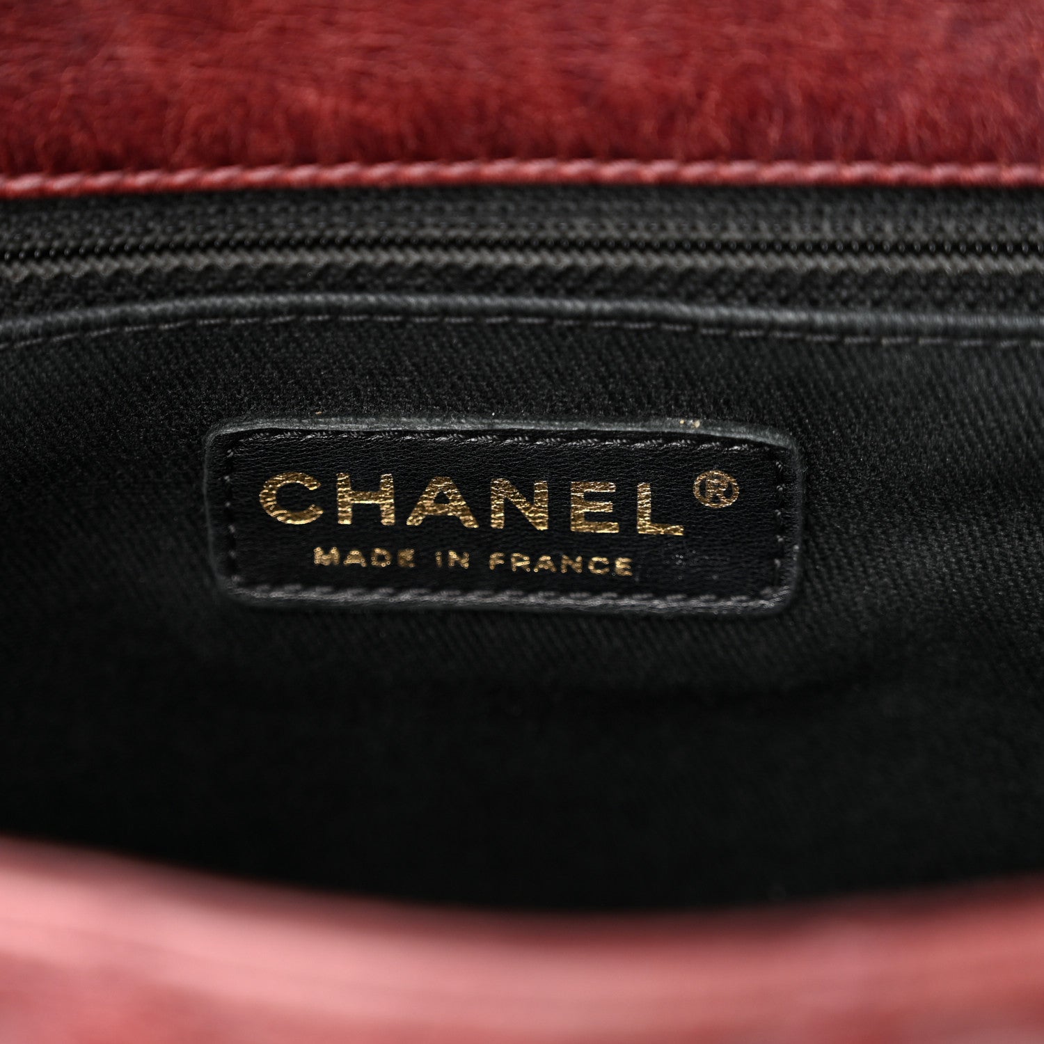 Chanel Glazed Calfskin Castle Rock Large Flap Burgundy 6 of 12