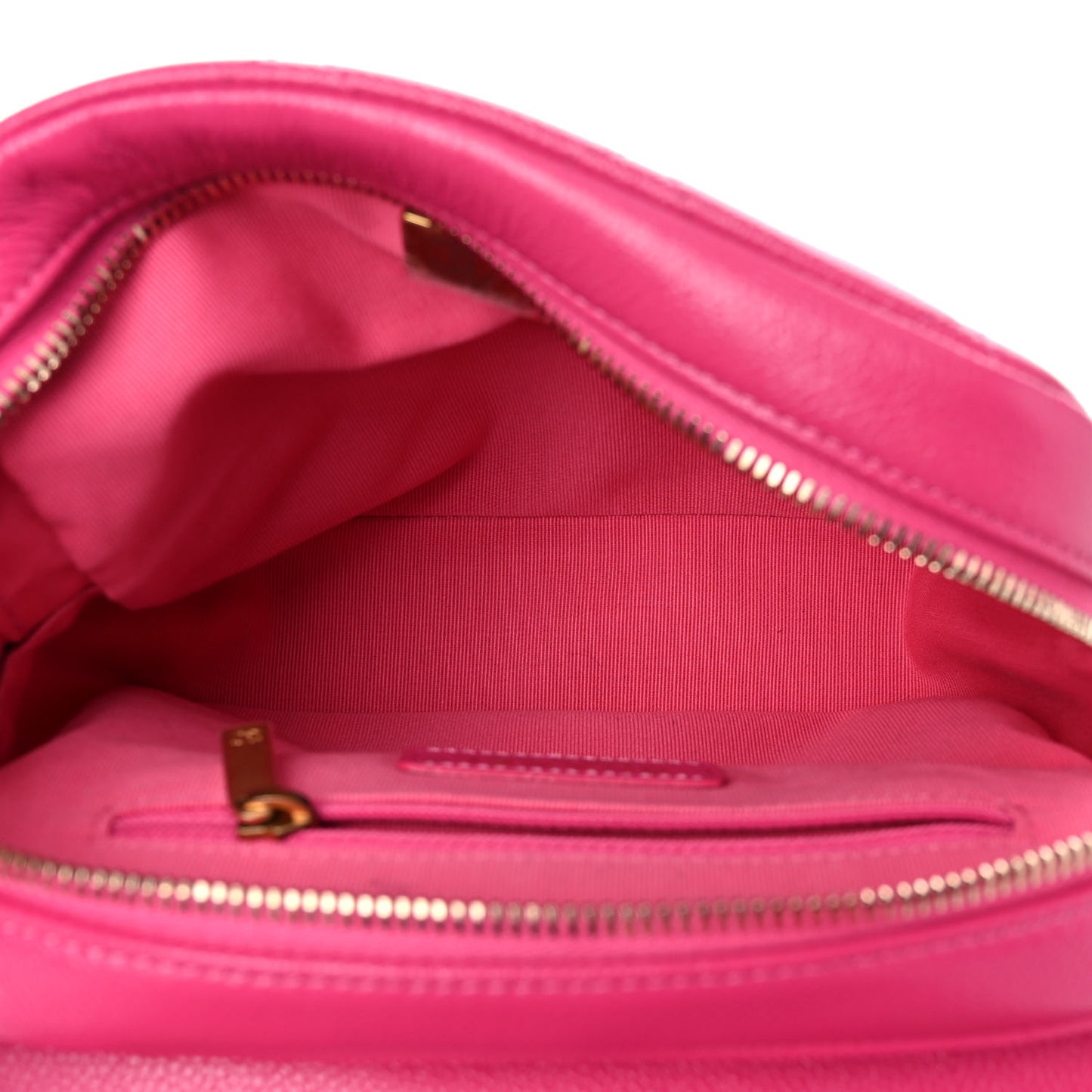 Shiny Caviar Quilted Chain Melody Backpack Pink