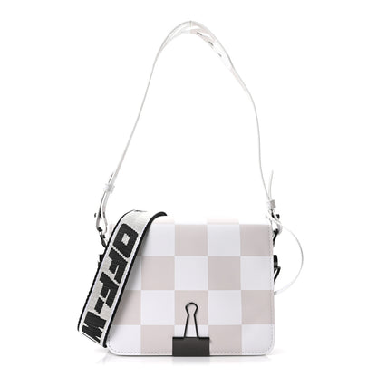 Off-White Calfskin Figures of Speech Binder Clip Bag White Beige 1 of 9