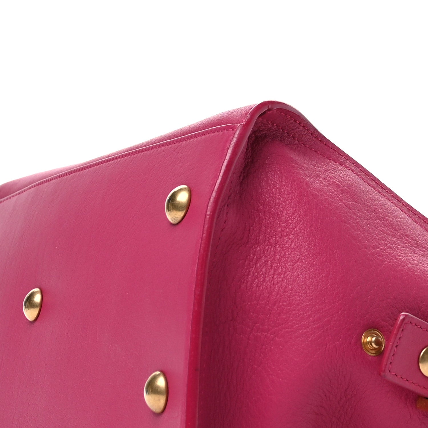 Saint Laurent Calfskin Small Classic Y Cabas Fuchsia 10 of 11
