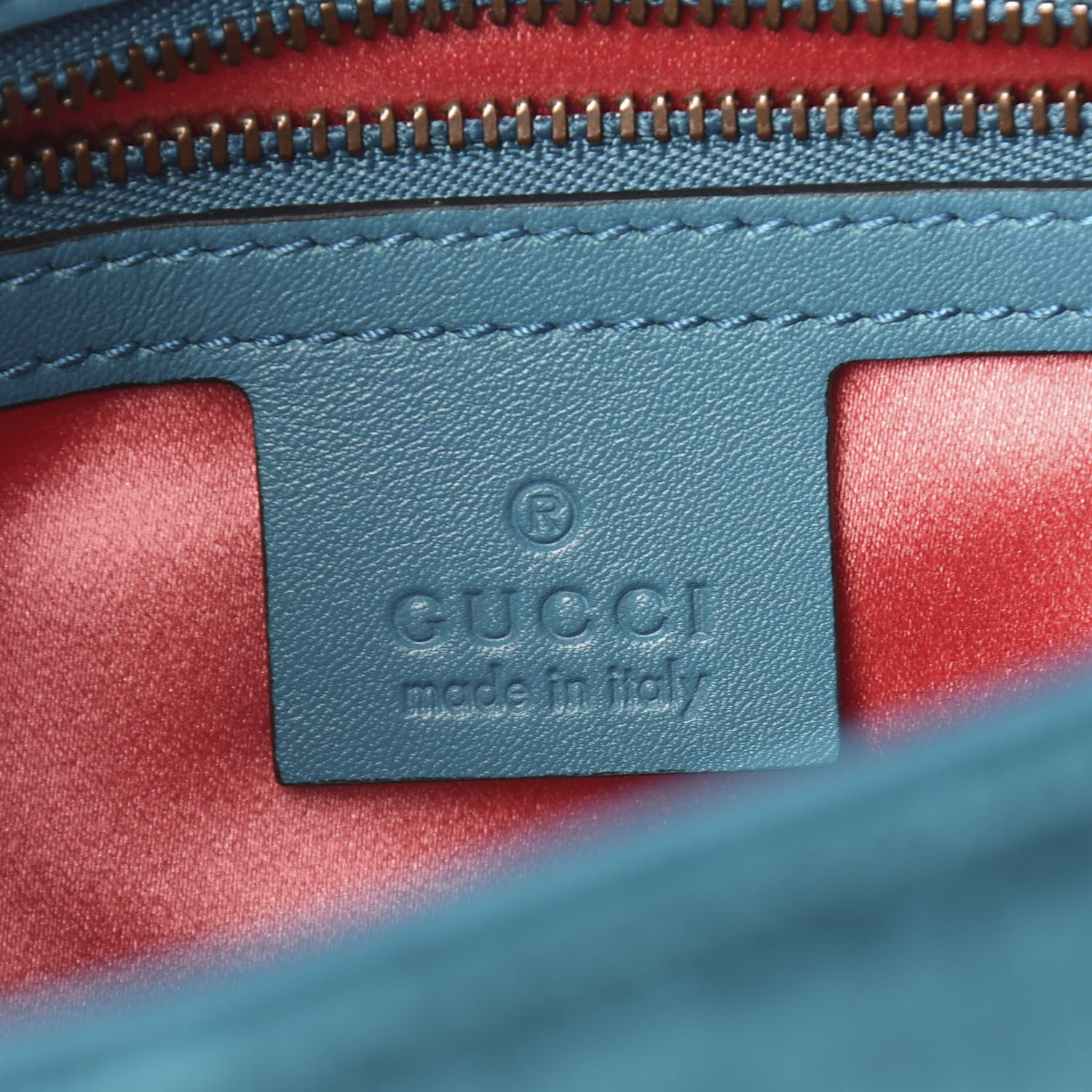 Gucci Velvet Matelasse Small GG Marmont Shoulder Bag Pavone Cyan 6 of 10