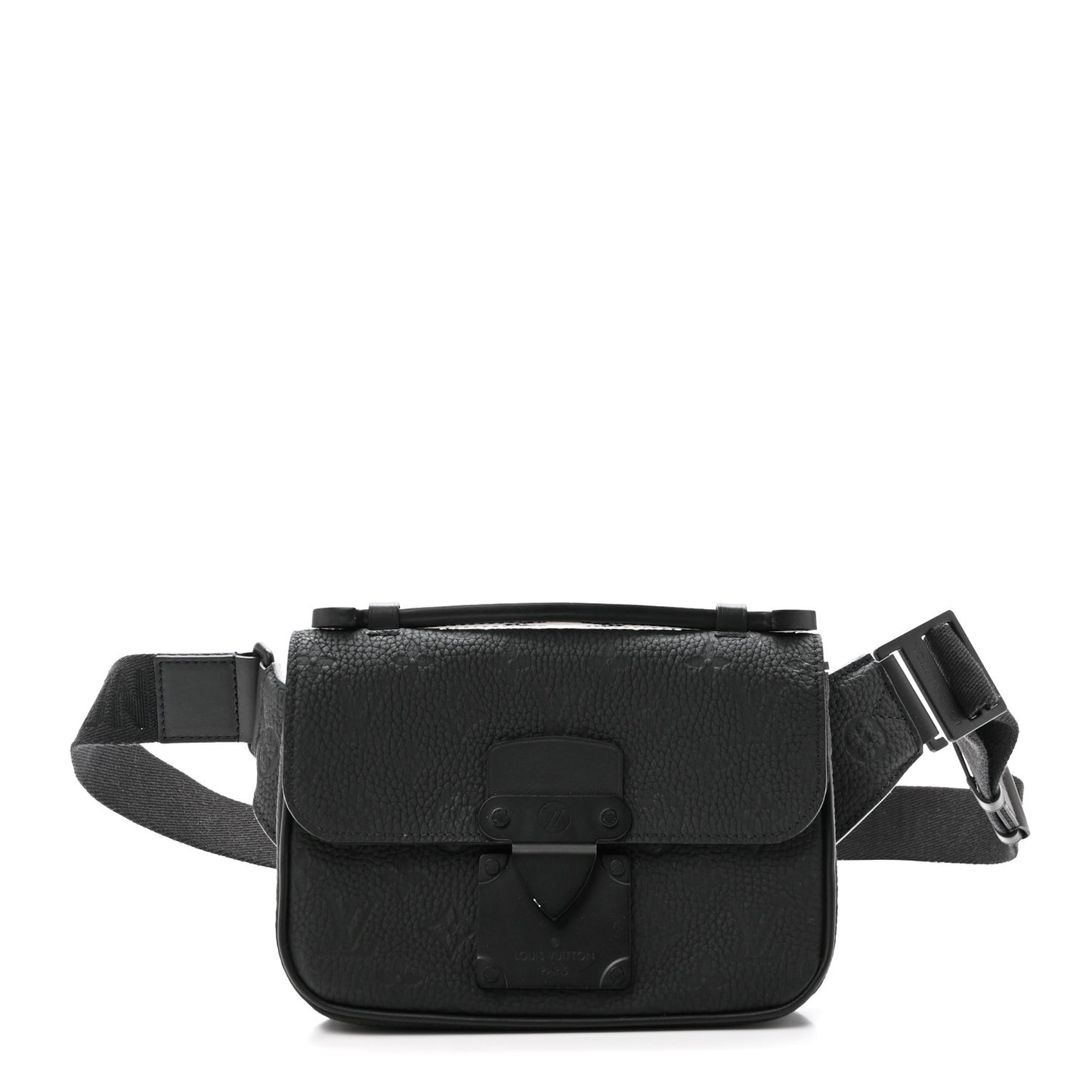Taurillon Monogram S Lock Sling Bag Black