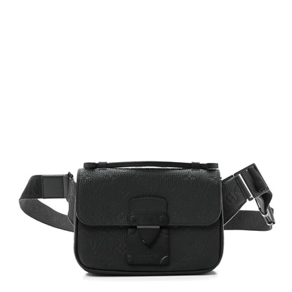Louis Vuitton Taurillon Monogram S Lock Sling Bag Black 1 of 9
