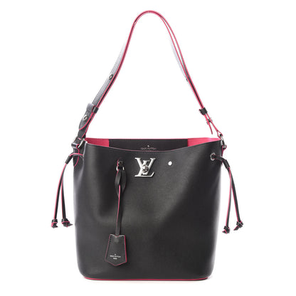 Louis Vuitton Calfskin Lockme Bucket Black 1 of 11