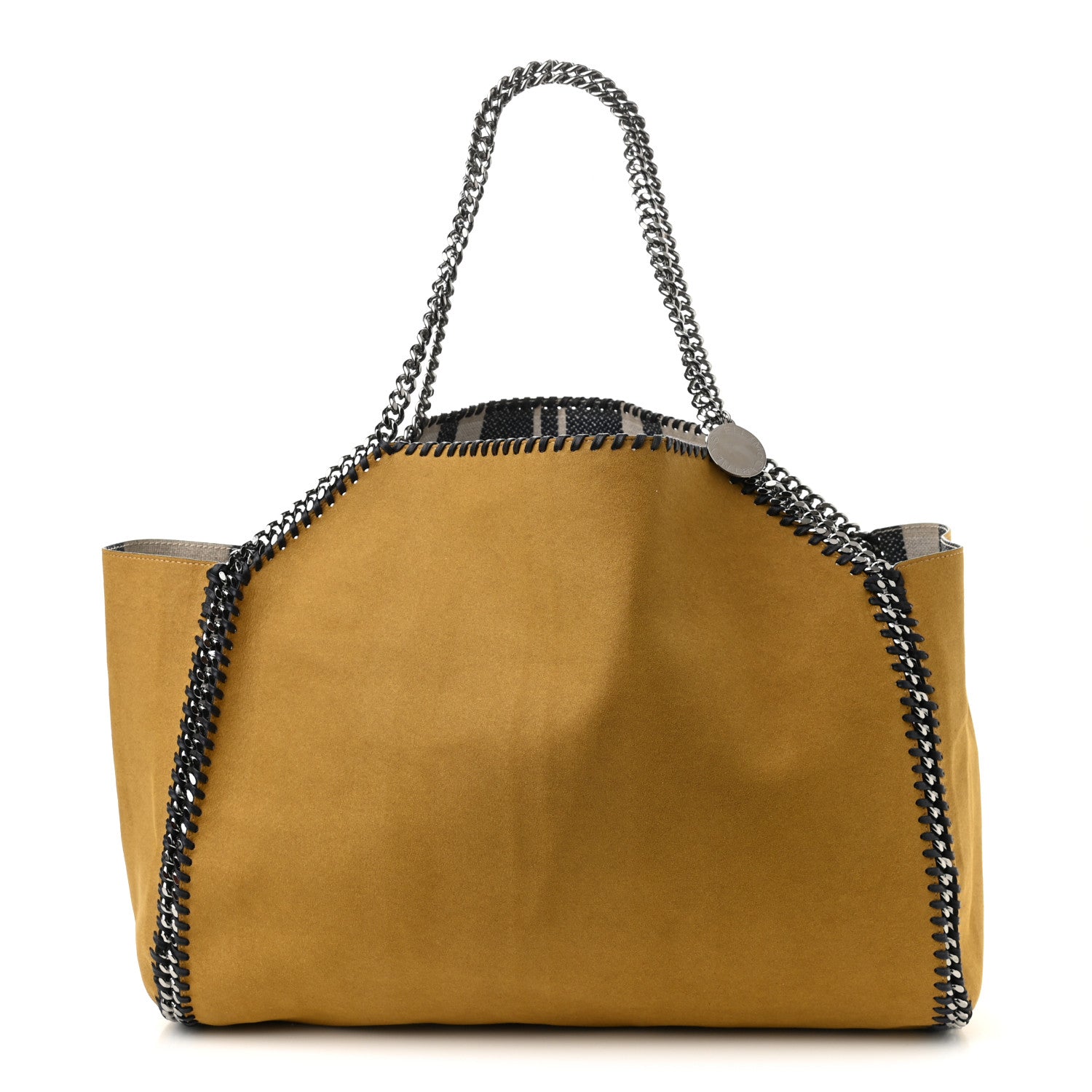 Stella McCartney Canvas Striped Falabella Reversible Tote Navy 3 of 15