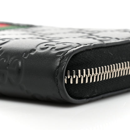 Gucci Guccissima Web Zip Around Wallet Black 11 of 11