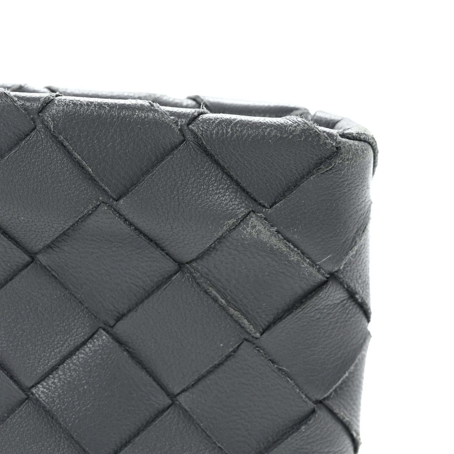 Nappa Intrecciato Small Zip Pouch Thunder