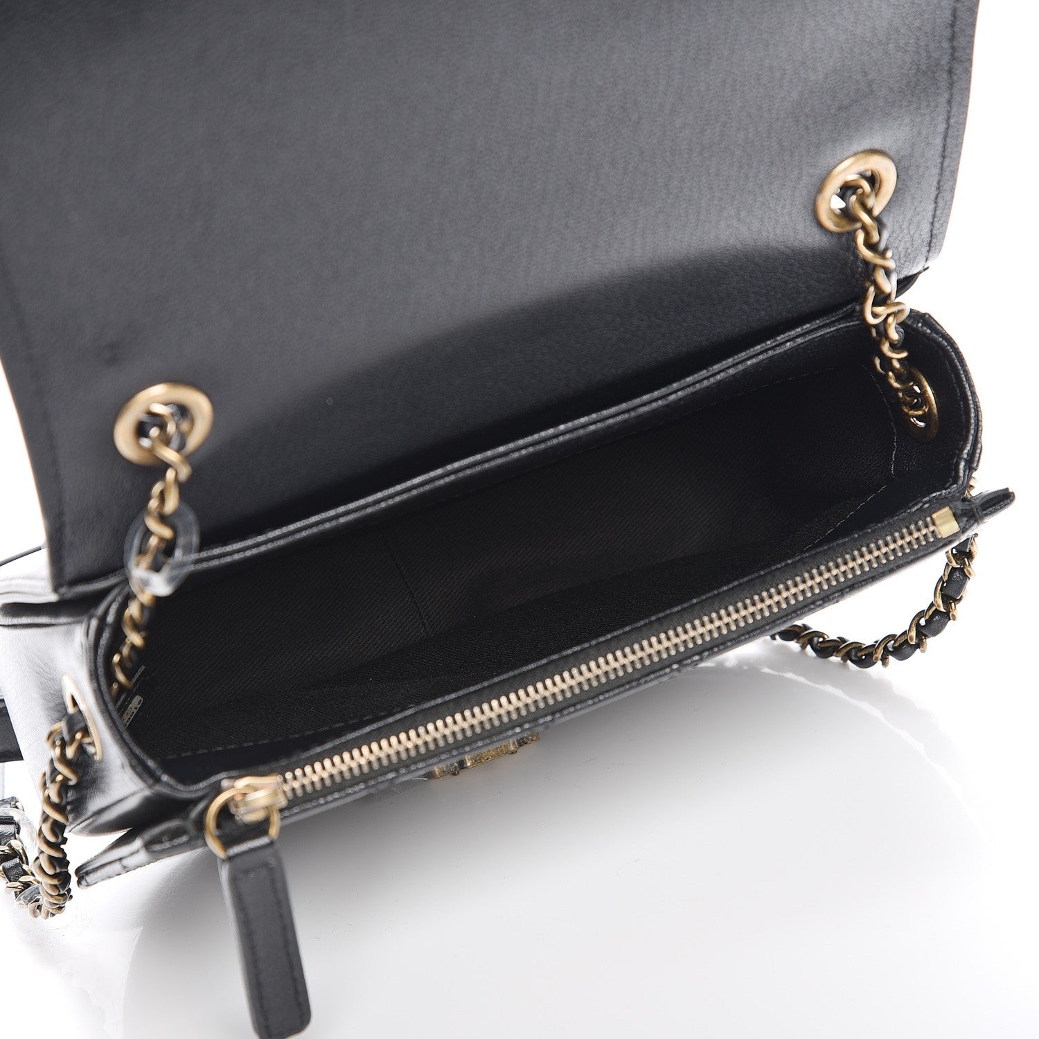 Chanel Shiny Calfskin Goatskin Quilted Small Coco Curve Messenger Flap Black 5 of 8