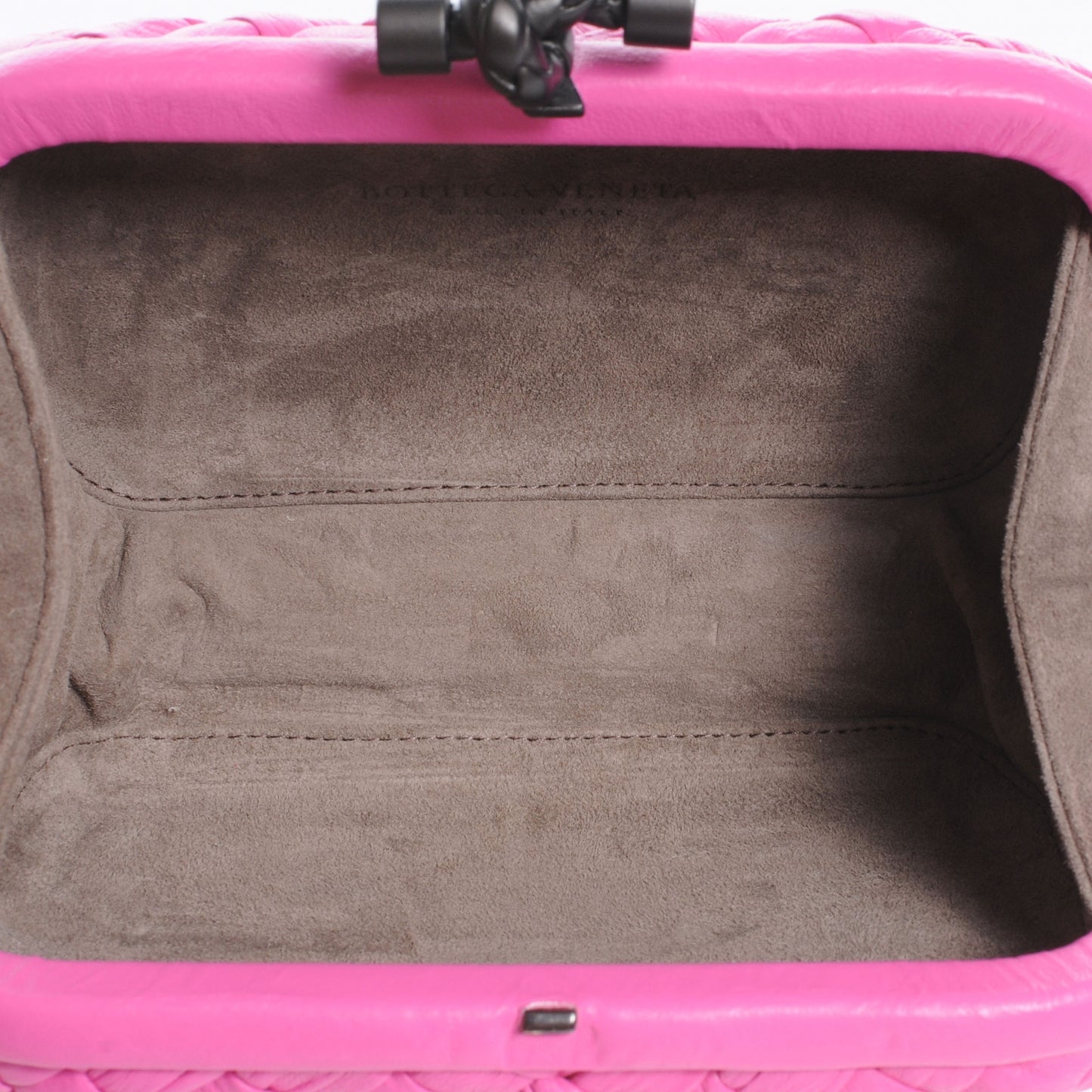 Leather Knot Clutch Pink