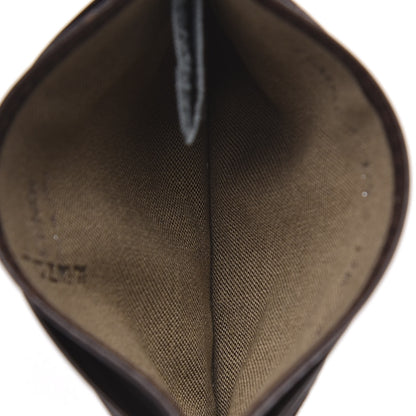 Fendi Zucchino Calfskin Card Holder Mogano Panna Marrone 5 of 6