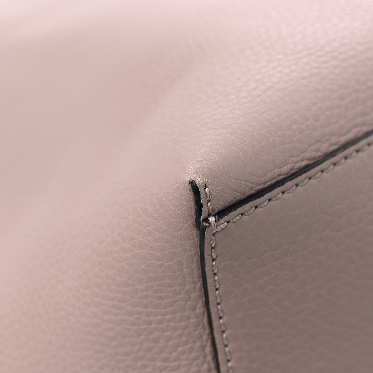 Grained Calfskin Rockstud Shoulder Tote Poudre