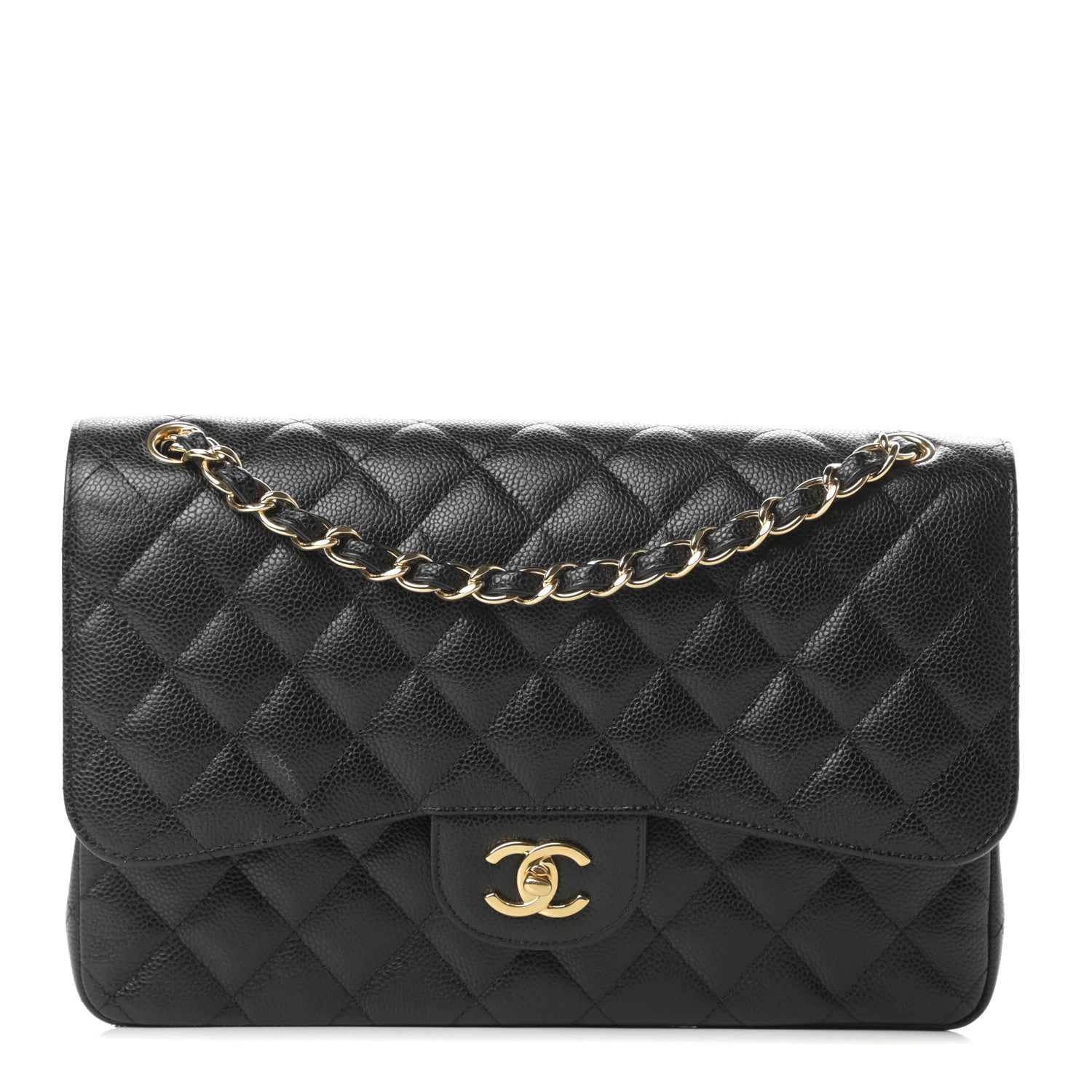 Chanel Caviar Quilted Jumbo Double Flap Black 1 of 11