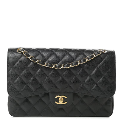Chanel Caviar Quilted Jumbo Double Flap Black 1 of 11