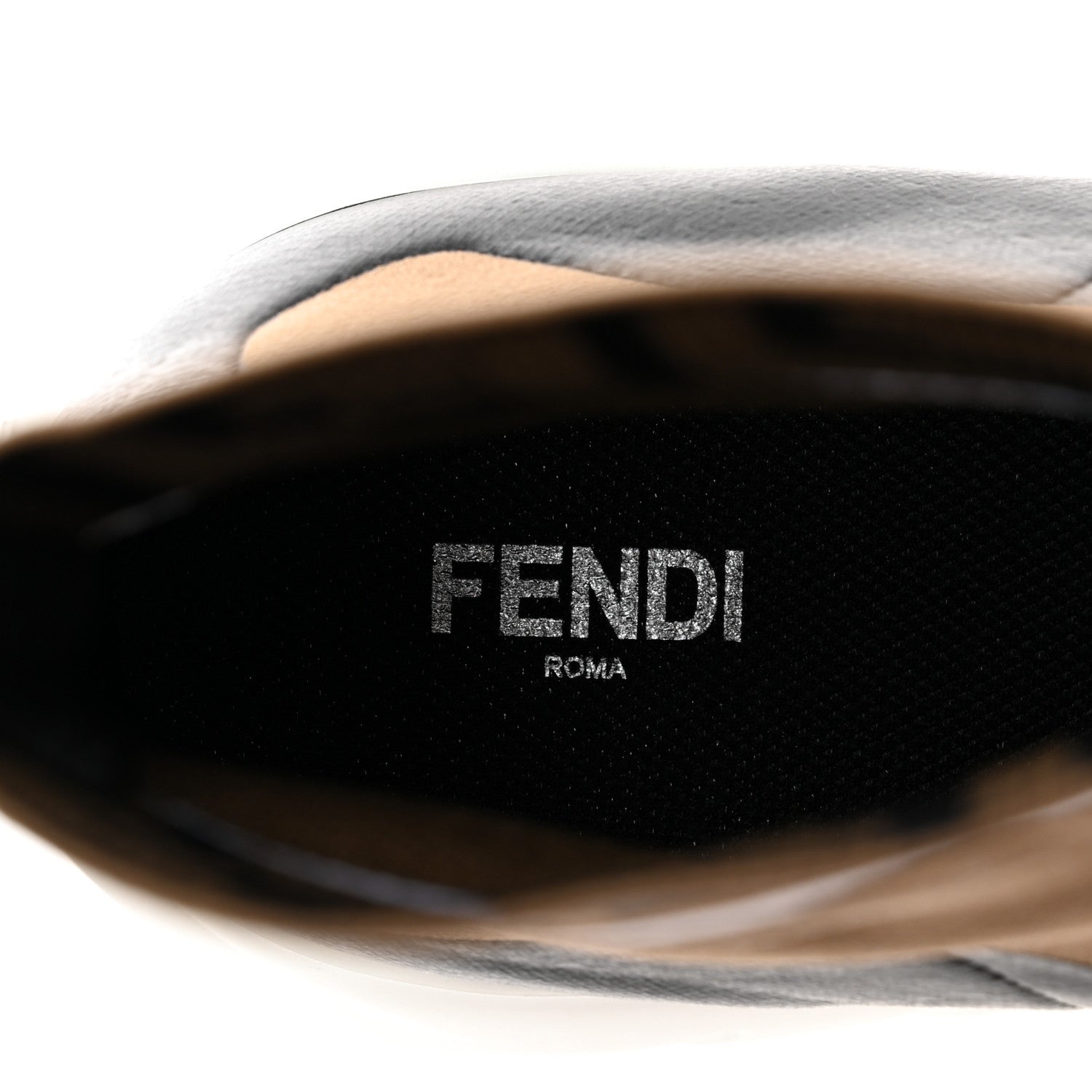 Fendi Stretch Knit Jacquard FF Reloaded Mens High Top Sock Sneakers 10 Tobacco Black 7 of 9