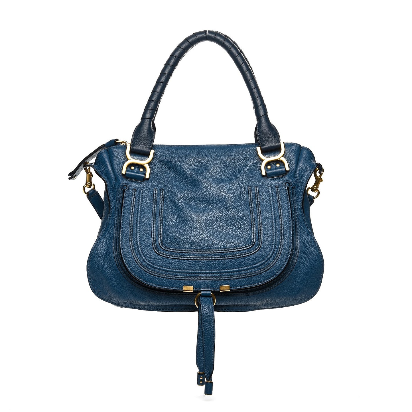 Calfskin Medium Marcie Satchel Factory Blue