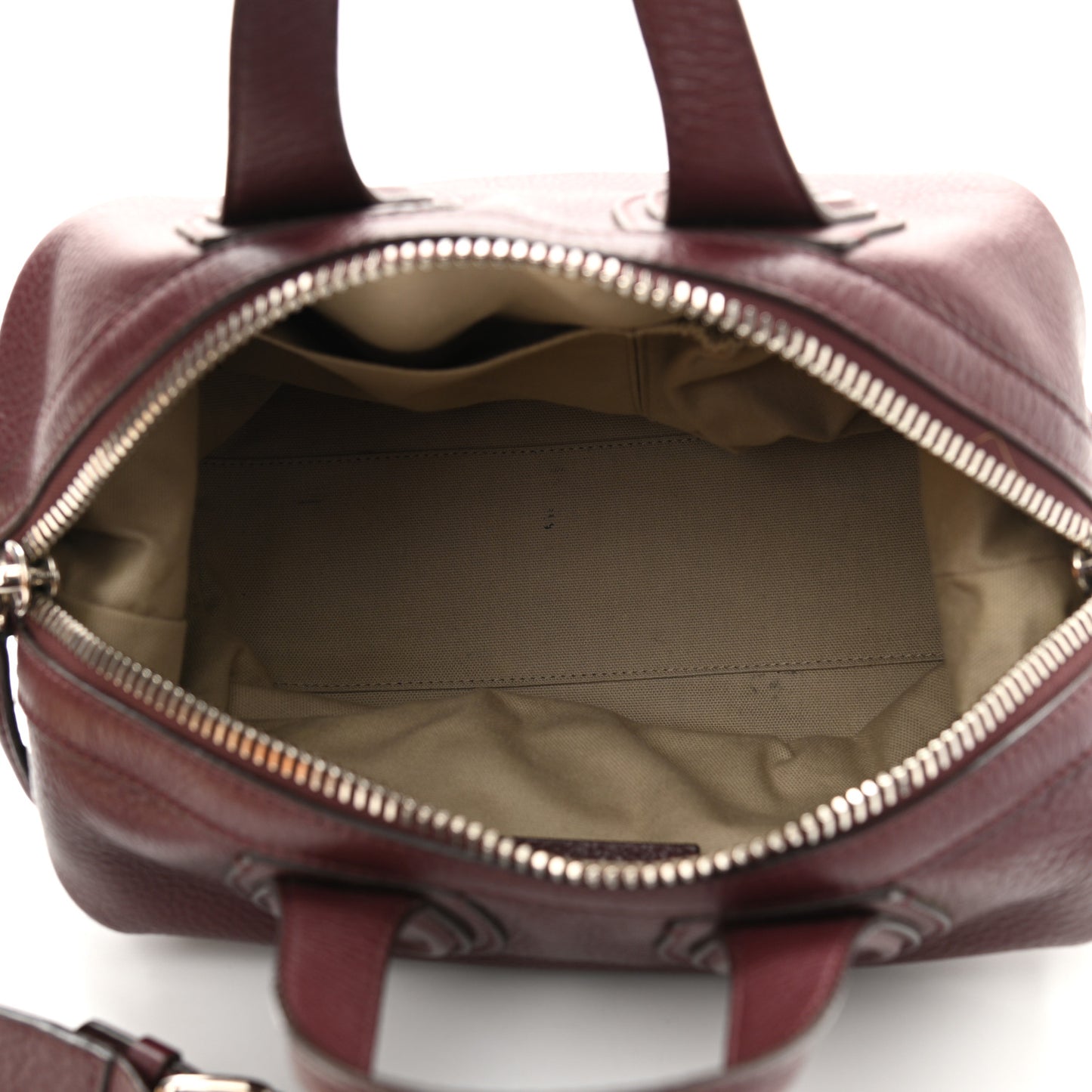 Waxy Grained Calfskin Small Nightingale Oxblood