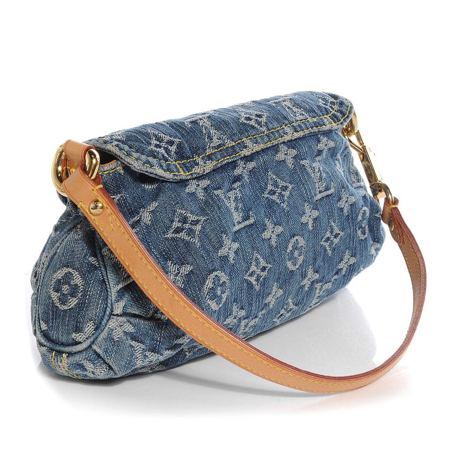Louis Vuitton Monogram Denim Mini Pleaty Blue 3 of 7