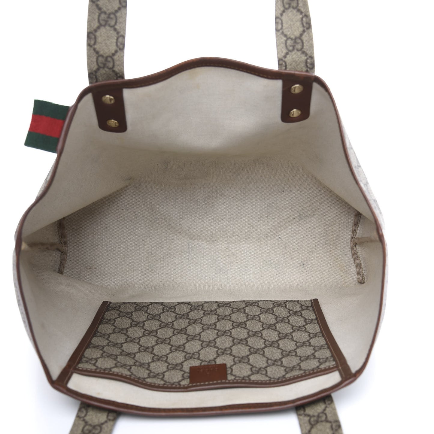 GG Plus Monogram Medium Signature Web Loop Tote Brown