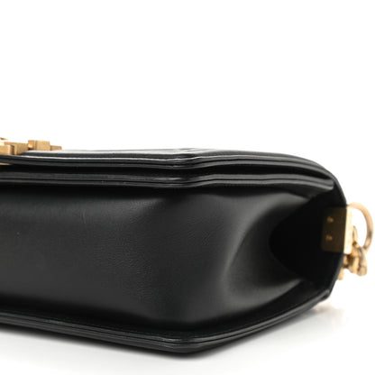 Chanel Calfskin Medium Boy Logo Top Handle Flap Black 13 of 16