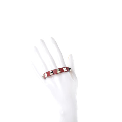Valentino Garavani Vitello Rockstud Bracelet Red 2 of 5