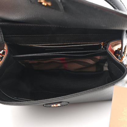 Burberry Derby Calfskin House Check Small Camberley Black 5 of 8