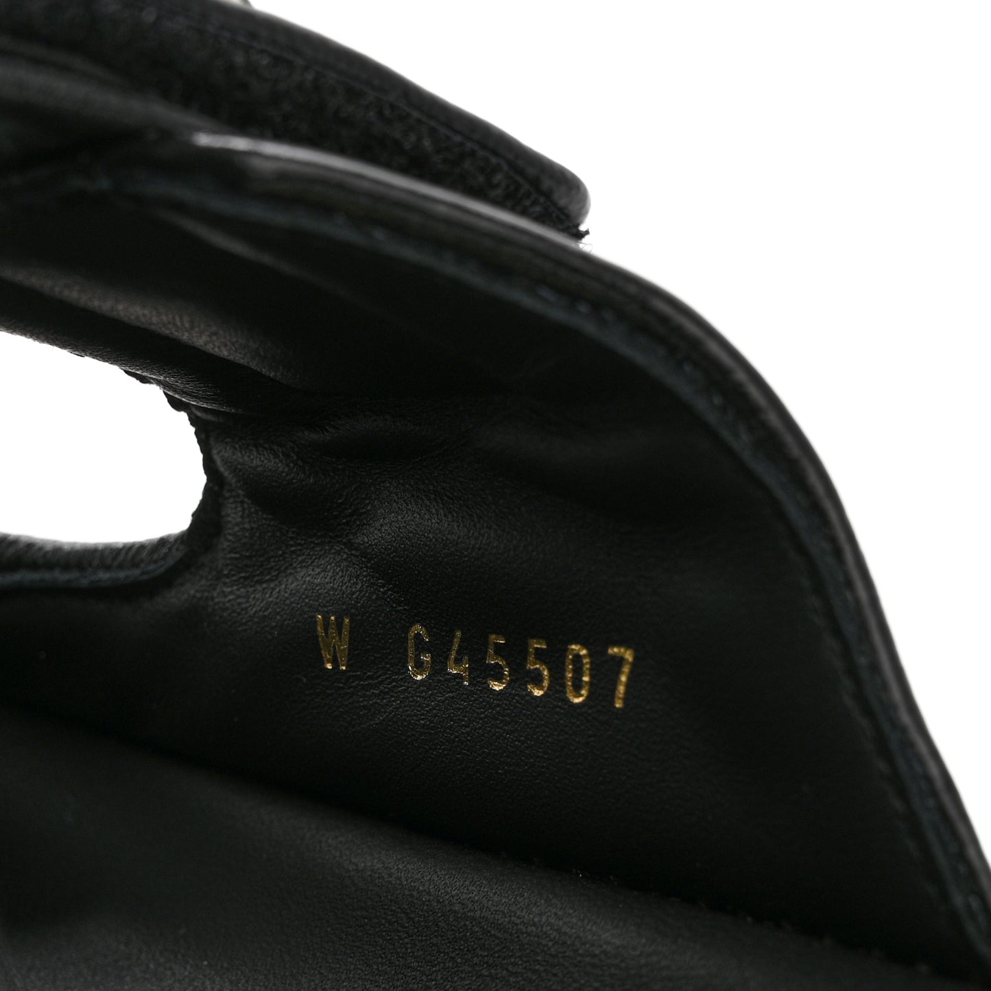 Crumpled Shiny Lambskin Velcro Dad Sandals 36 Black