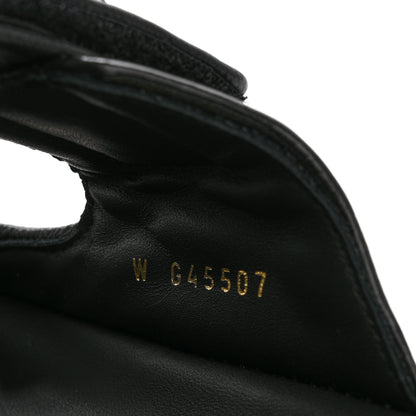 Chanel Crumpled Shiny Lambskin Velcro Dad Sandals 36 Black 8 of 8