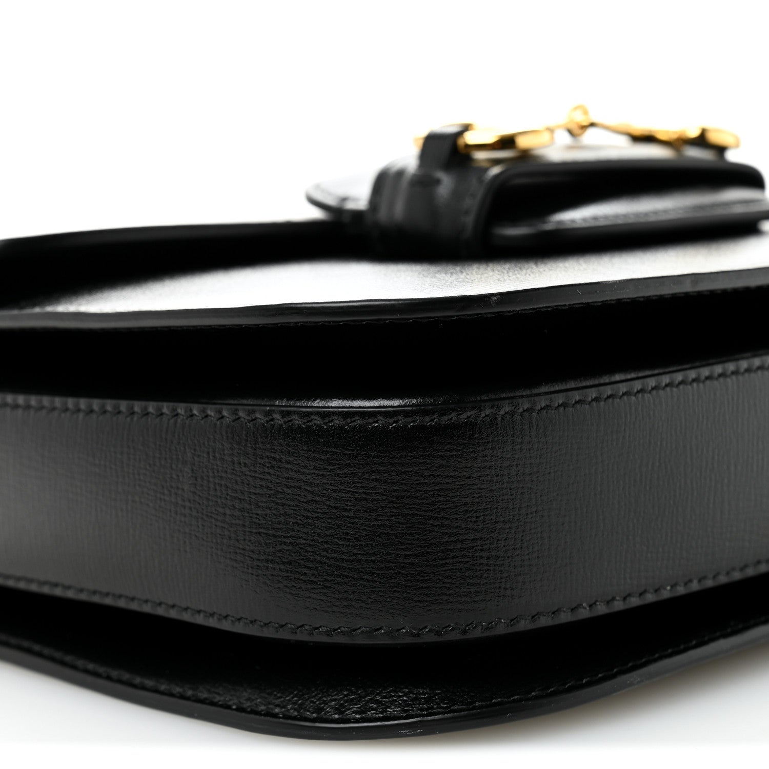 Gucci Azalea Calfskin Horsebit 1955 Shoulder Bag Black 9 of 10